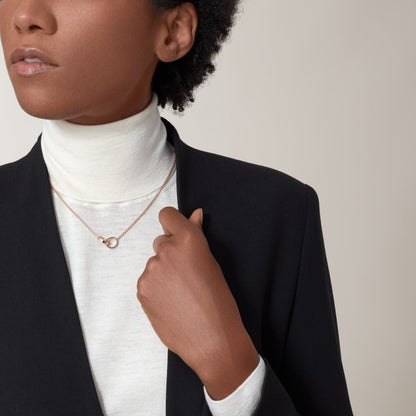 [Dawnora Jewelry]LOVE DOUBLE RING NECKLACE