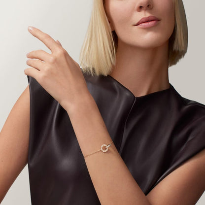 [Dawnora Jewelry]LOVE DOUBLE RING FULL DIAMOND BRACELET