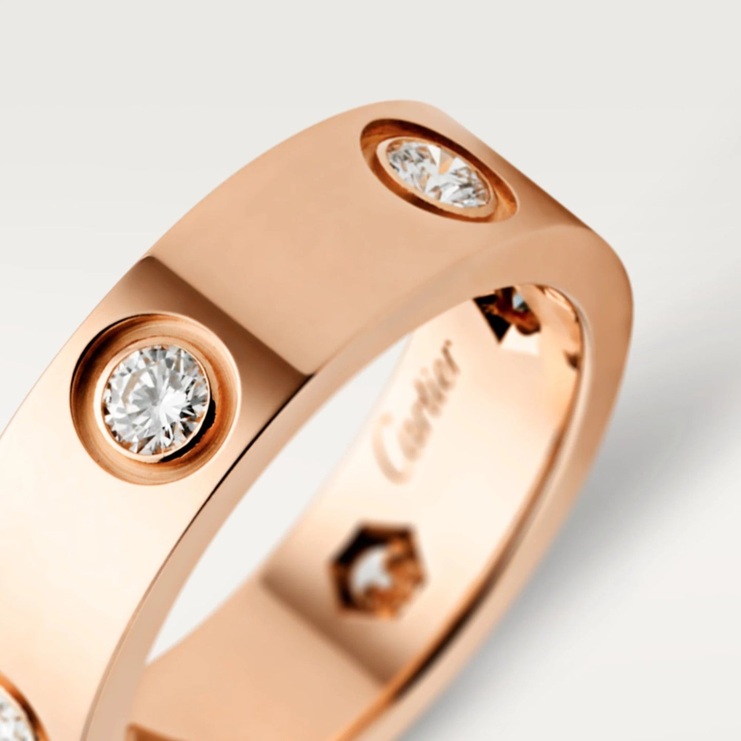 [Dawnora Jewelry]LOVE 5.5MM 6 DIAMOND RING
