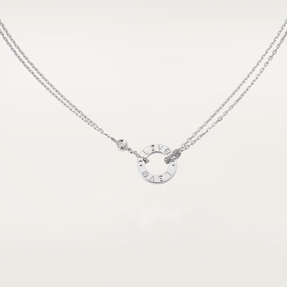 [Dawnora Jewelry]LOVE NECKLACE 16MM 2 DIAMONDS