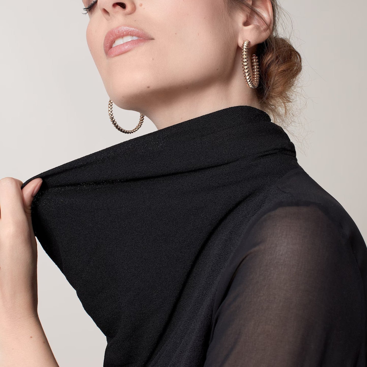 [Dawnora Jewelry]CLASH HOOP LARGE EARRINGS