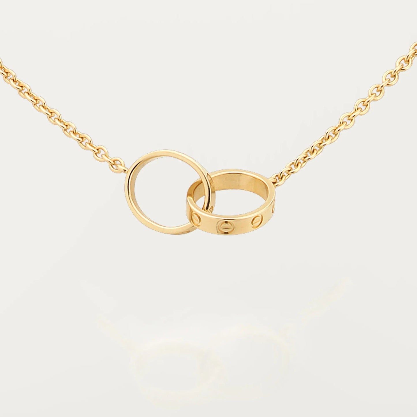 [Dawnora Jewelry]LOVE DOUBLE RING NECKLACE