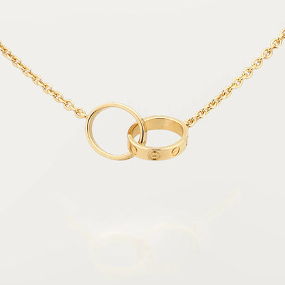 [Dawnora Jewelry]LOVE DOUBLE RING NECKLACE