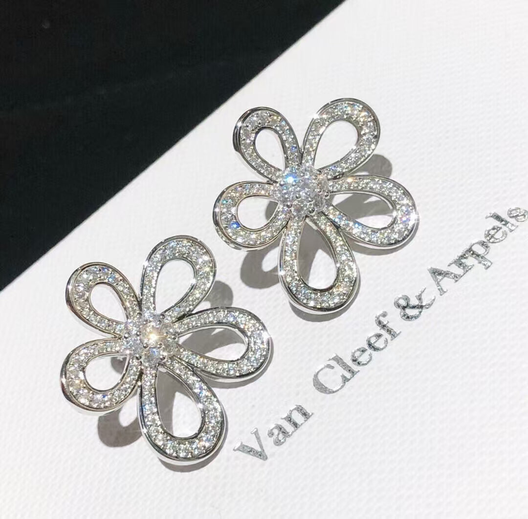 [Dawnora Jewelry]Flowerlace Diamond EARRINGS