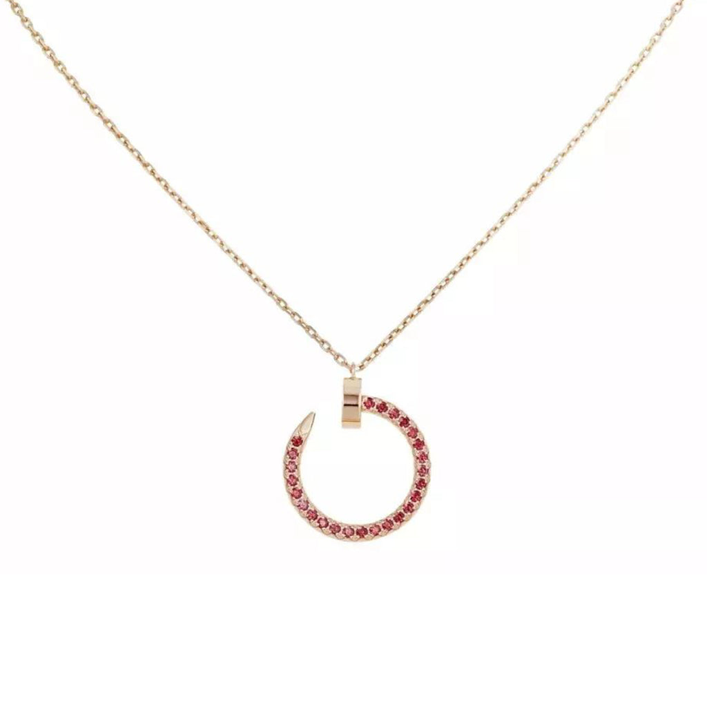 [Dawnora Jewelry]JUSTE NECKLACE RED FULL DIAMONDS
