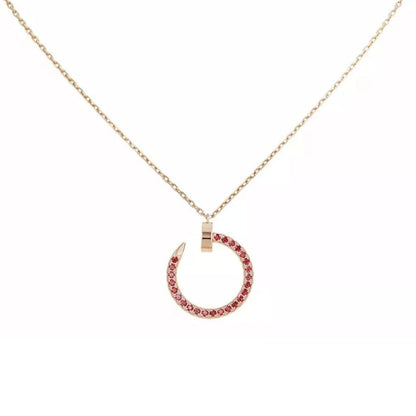 [Dawnora Jewelry]JUSTE NECKLACE RED FULL DIAMONDS
