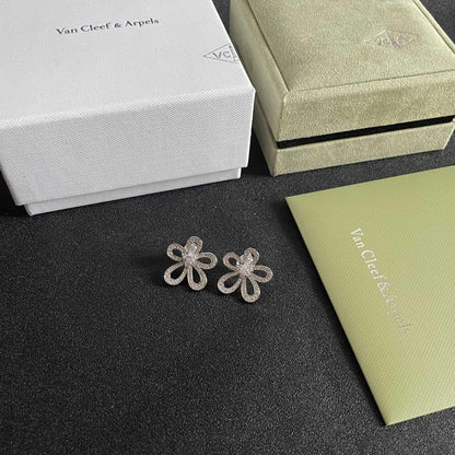 [Dawnora Jewelry]Flowerlace Diamond EARRINGS