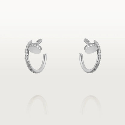 [Dawnora Jewelry]JUSTE EARRINGS 12.75MM SILVER DIAMOND