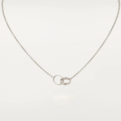 [Dawnora Jewelry]LOVE NECKLACE PINK GOLD AND SILVER