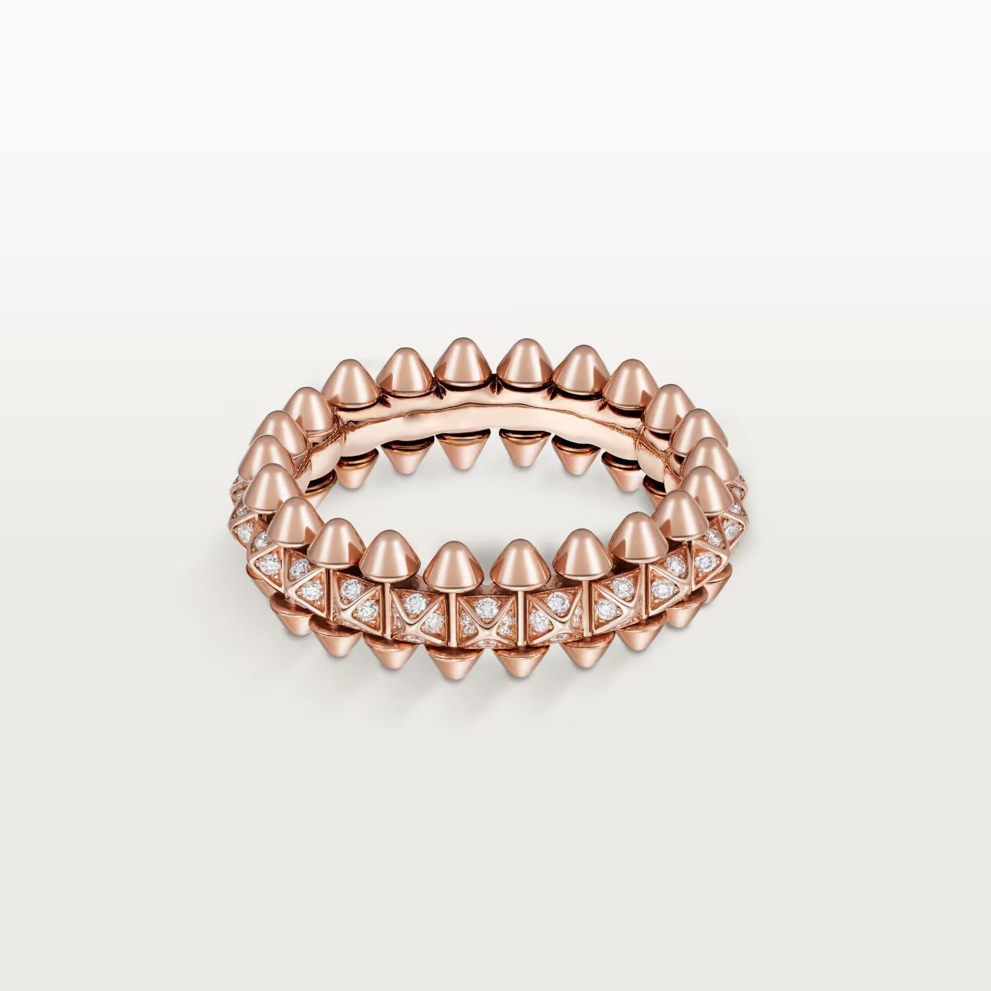 [Dawnora Jewelry]CLASH 6.4MM SMALL FULL DIAMOND RING
