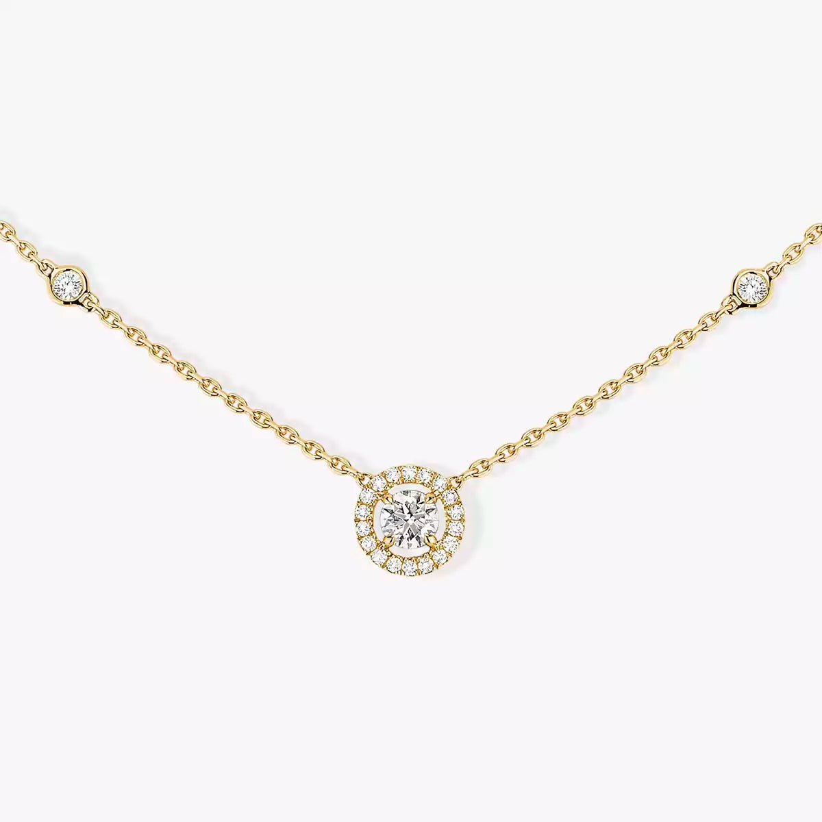 [Dawnora Jewelry]Diamond Necklace 0,20ct Brilliant Shape Joy
