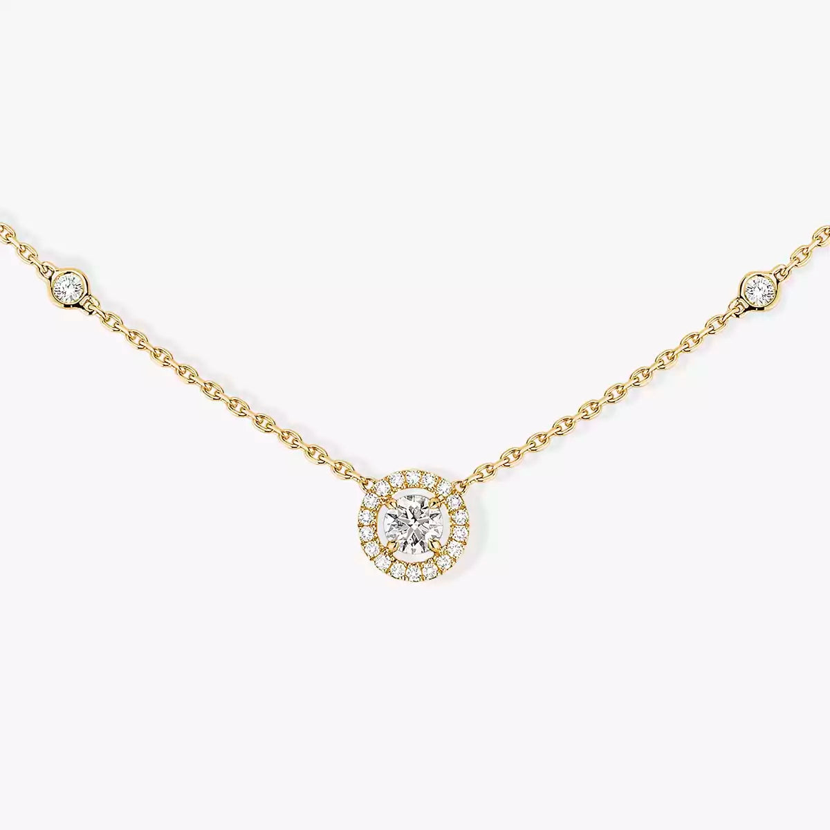 [Dawnora Jewelry]Diamond Necklace 0,20ct Brilliant Shape Joy
