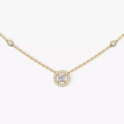 [Dawnora Jewelry]Diamond Necklace 0,20ct Brilliant Shape Joy