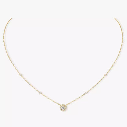 [Dawnora Jewelry]Diamond Necklace 0,20ct Brilliant Shape Joy