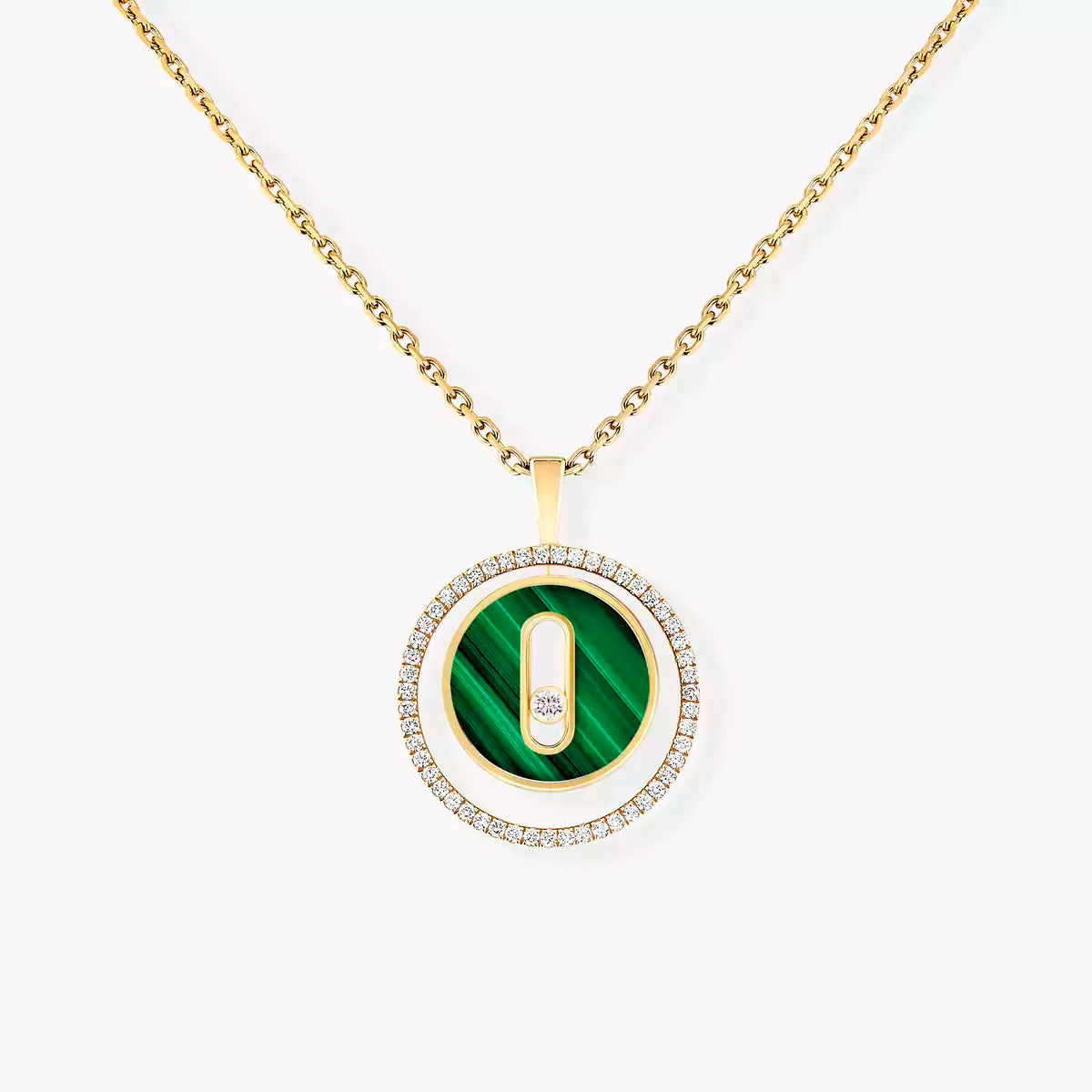 [Dawnora Jewelry]Lucky Move Diamond Necklace in Rose Gold and White Mother-of-Pearl