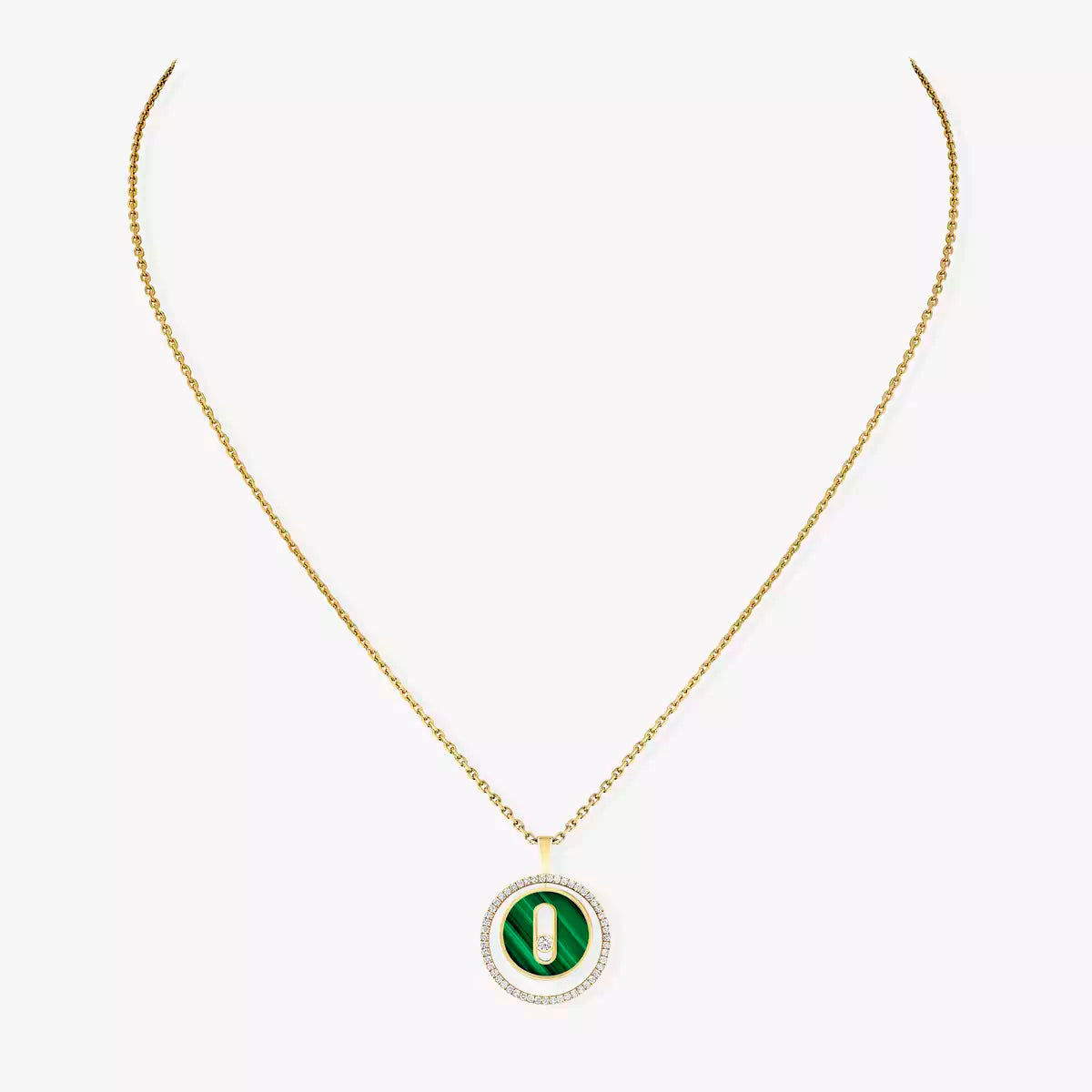 [Dawnora Jewelry]Lucky Move Diamond Necklace in Rose Gold and White Mother-of-Pearl
