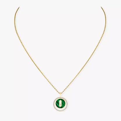 [Dawnora Jewelry]Lucky Move Diamond Necklace in Rose Gold and White Mother-of-Pearl