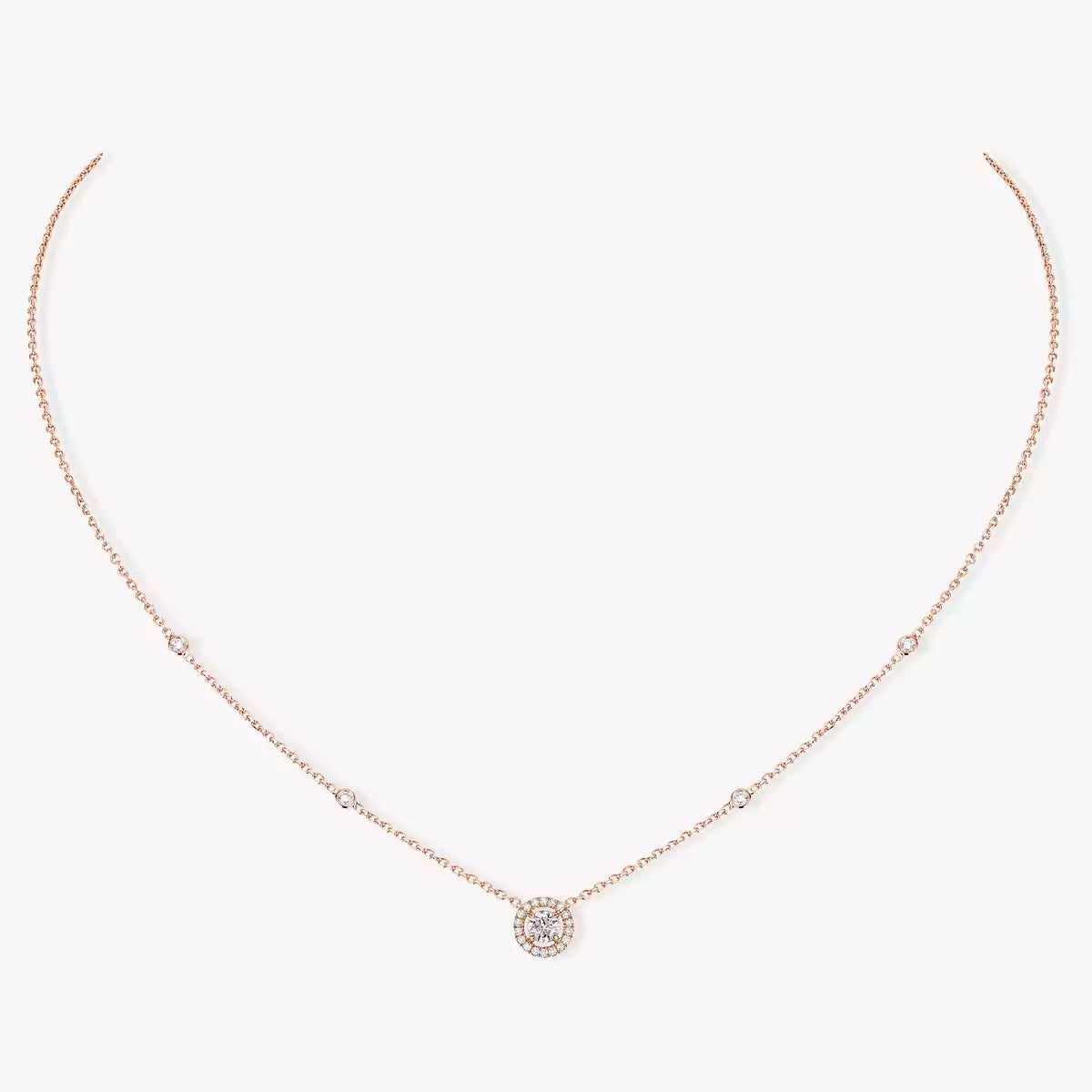 [Dawnora Jewelry]Diamond Necklace 0,20ct Brilliant Shape Joy