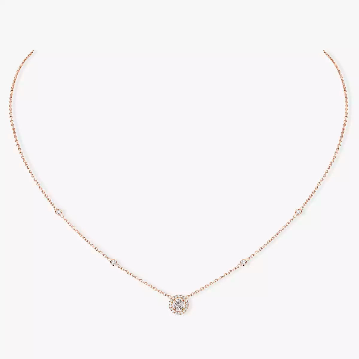 [Dawnora Jewelry]Diamond Necklace 0,20ct Brilliant Shape Joy