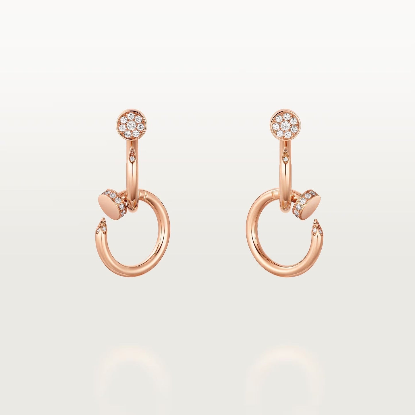 [Dawnora Jewelry]JUSTE HALF DIAMOND DOUBLE EARRINGS