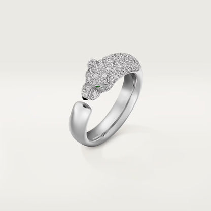 [Dawnora Jewelry]PANTHERE HALF DIAMOND SMALL RING