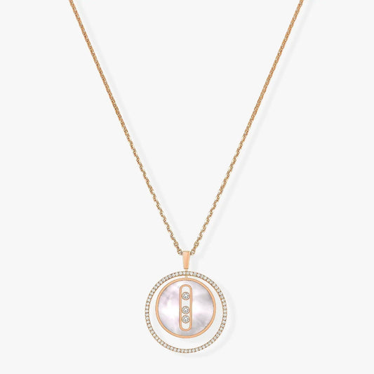 [Dawnora Jewelry]LUCKY MOVE MM NACRE BLANCHE DIAMOND NECKLACE