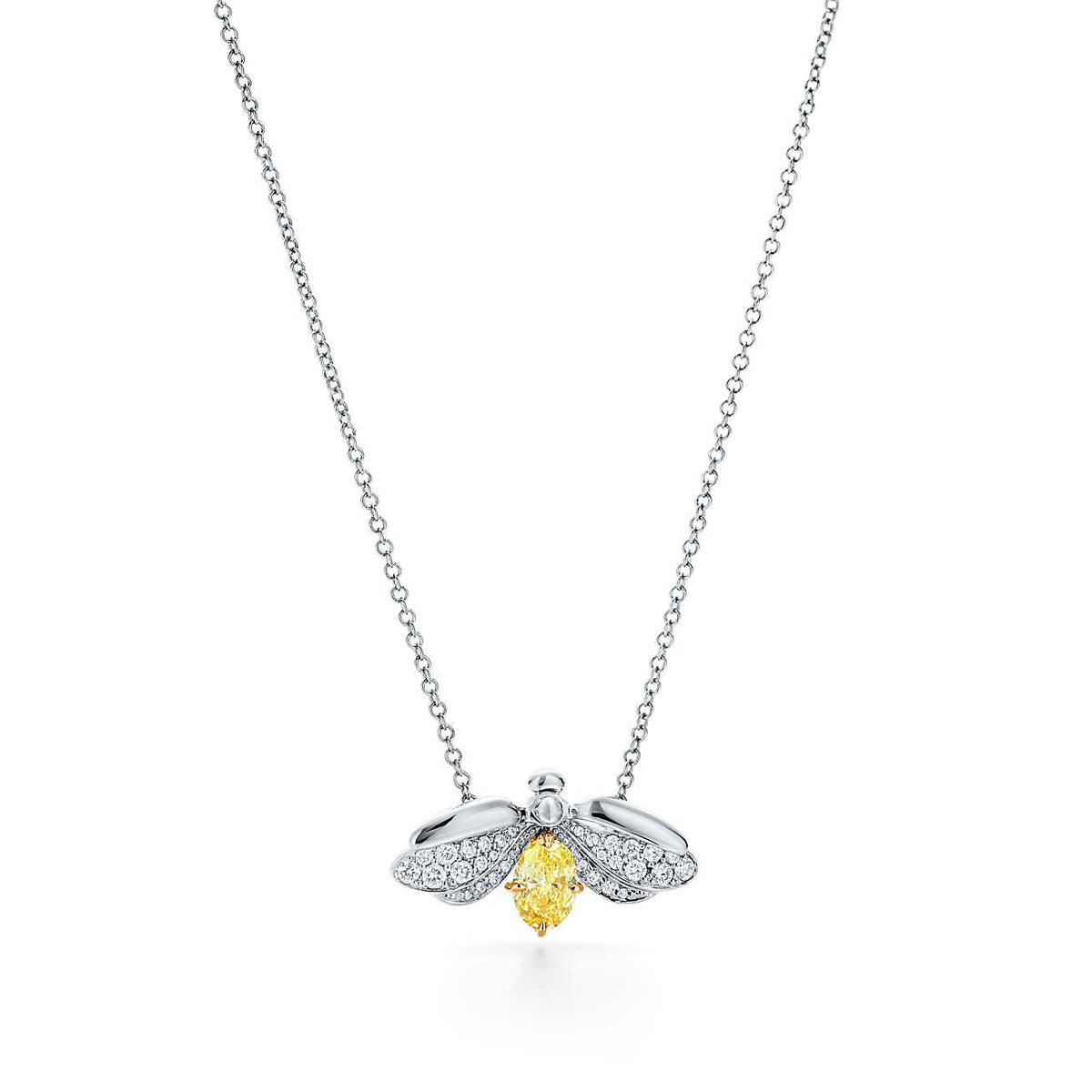 [Dawnora Jewelry]PAPER FLOWERS YELLOW DIAMOND FIREFLY PENDANT