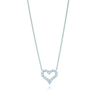 [Dawnora Jewelry]HEART-SHAPED DIAMOND NECKLACE