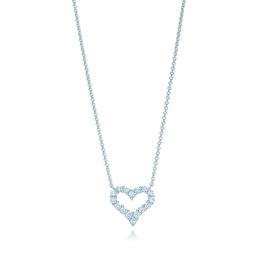 [Dawnora Jewelry]HEART-SHAPED DIAMOND NECKLACE