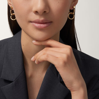 [Dawnora Jewelry]JUSTE NO DIAMOND DOUBLE EARRINGS
