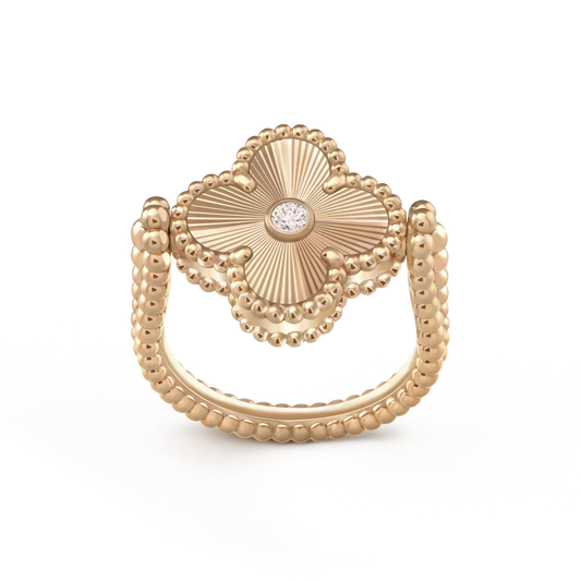 [Dawnora Jewelry]CLOVER RIVERSIBLE ROSE GOLD RING