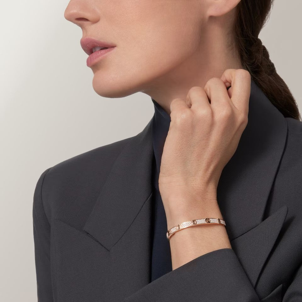 [Dawnora Jewelry]LOVE BRACELET 4.8MM DIAMOND-PAVED