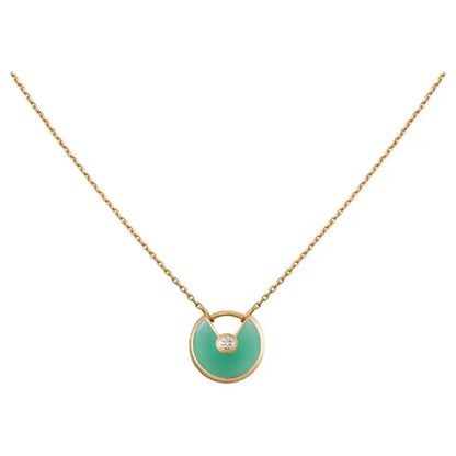 [Dawnora Jewelry]AMULETTE GOLD MALACHITE NECKLACE