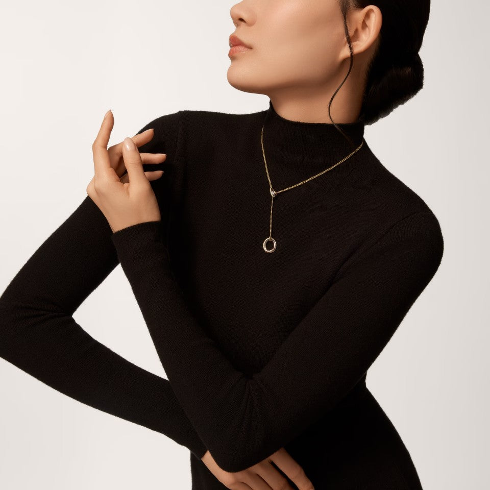 [Dawnora Jewelry]TRINITY DIAMONDS NECKLACE
