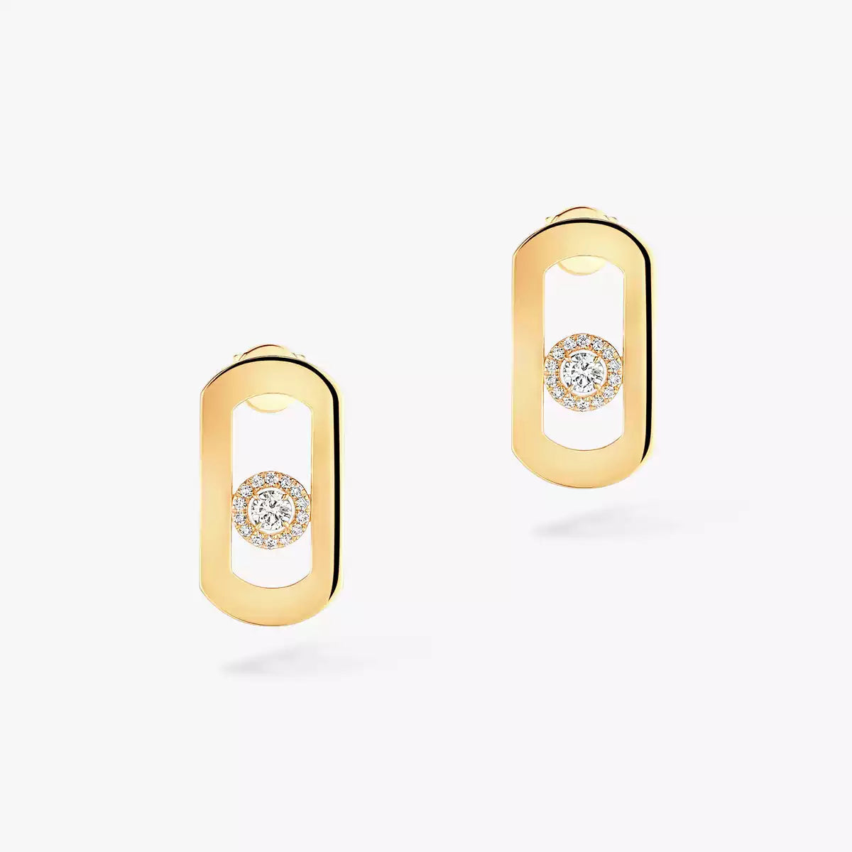[Dawnora Jewelry]So Move Diamond Earrings in Yellow Gold