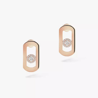 [Dawnora Jewelry]So Move Diamond Earrings in Yellow Gold