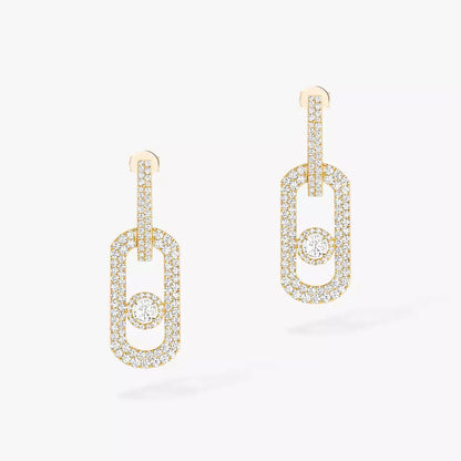 [Dawnora Jewelry]So Move XL Pave_-Set Diamond Pendant Earrings