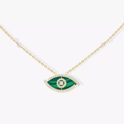 [Dawnora Jewelry]Lucky Eye Diamond Necklace in  Gold and Turquoise