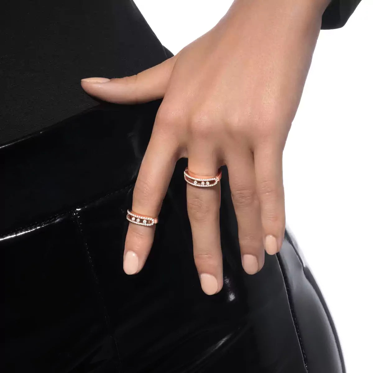 [Dawnora Jewelry] Baby Move Gold Diamond Pave_ Ring