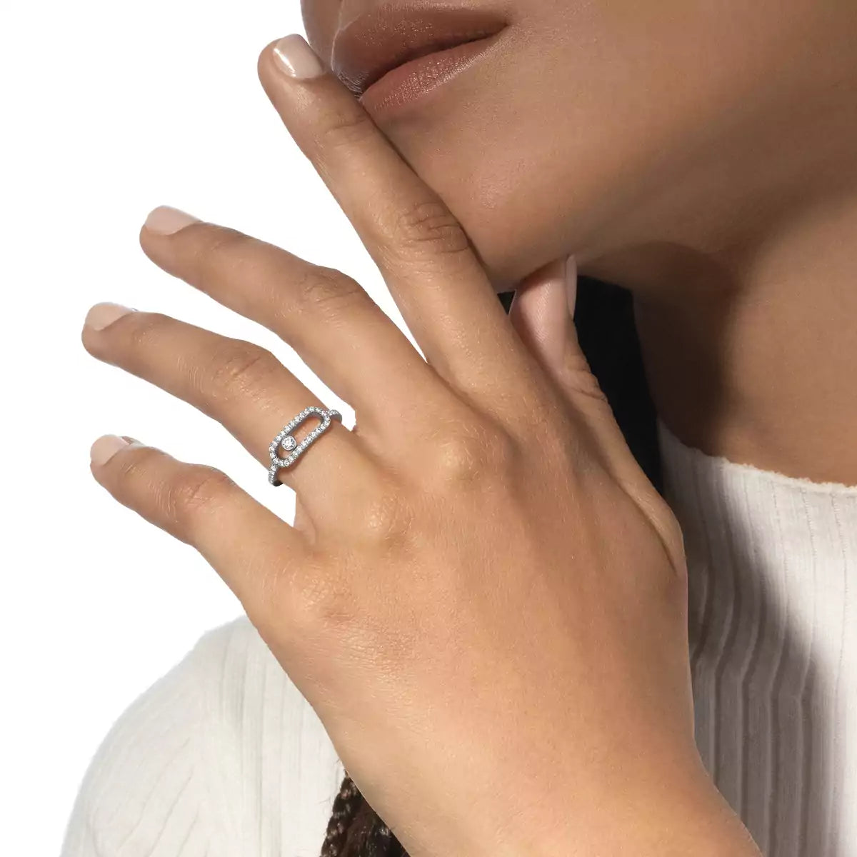 [Dawnora Jewelry]Move Uno Diamond Ring in Gold