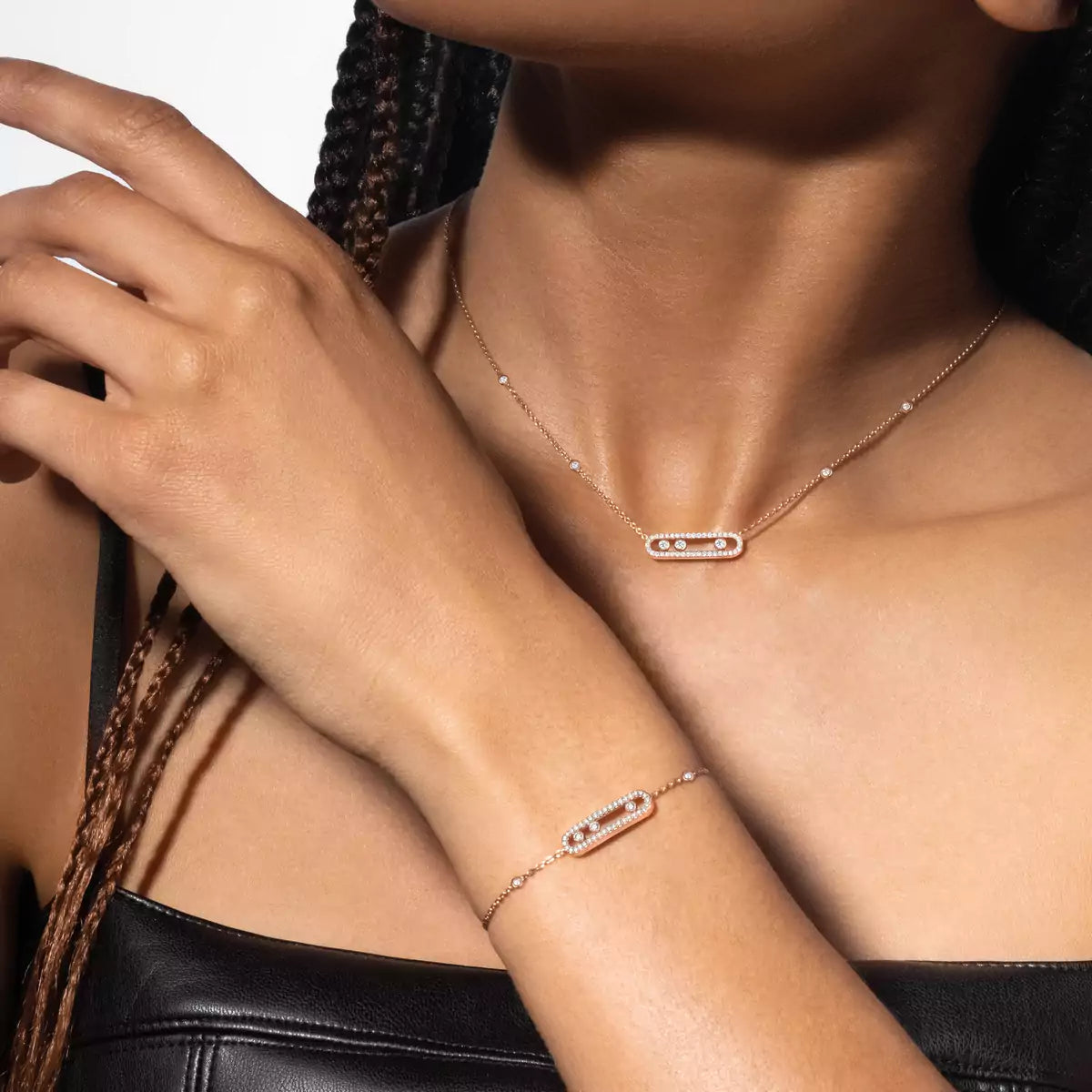 [Dawnora Jewelry]Pavé Baby Move Diamond Bracelet