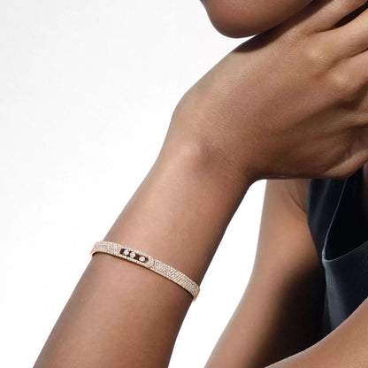 [Dawnora Jewelry]Move Noa Full Pavé Diamond Bangle Bracelet