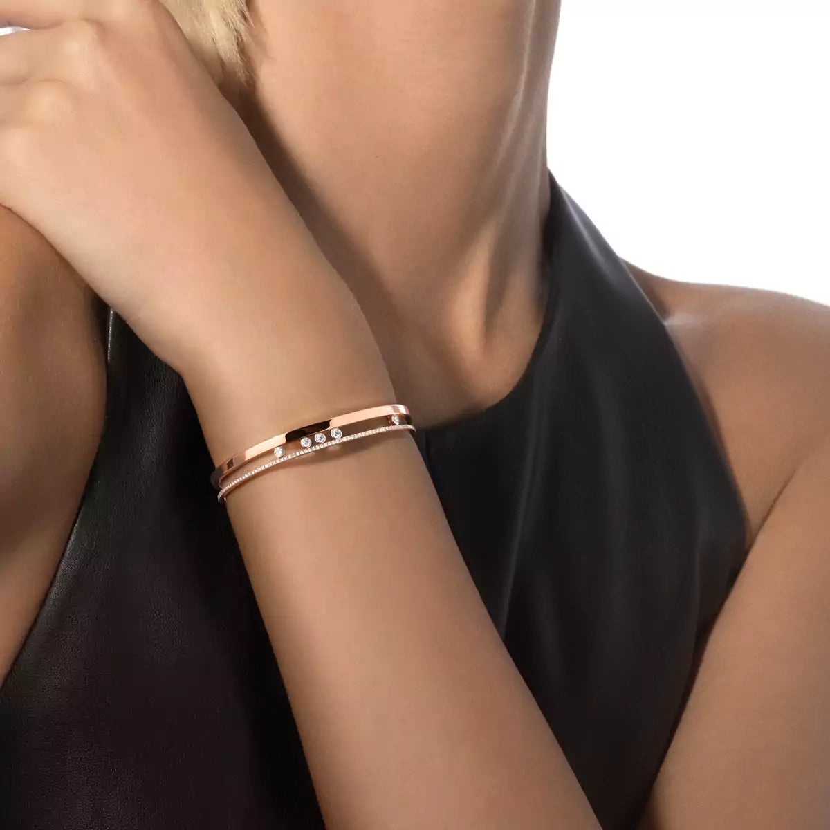 [Dawnora Jewelry]Move Romane Diamond Bangle Bracelet