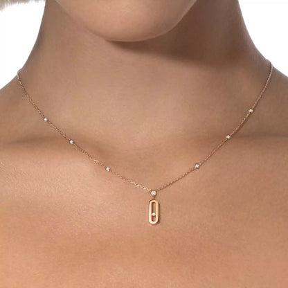 [Dawnora Jewelry] Move Uno Gold Diamond Long Necklace
