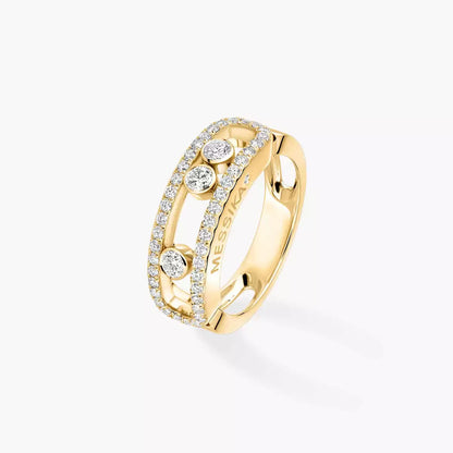 [Dawnora Jewelry] Move Gold Diamond Pave_ Ring