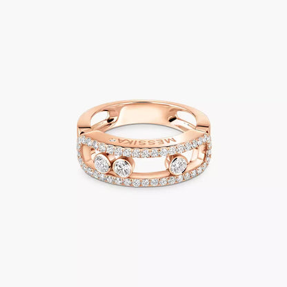 [Dawnora Jewelry] Move Gold Diamond Pave_ Ring