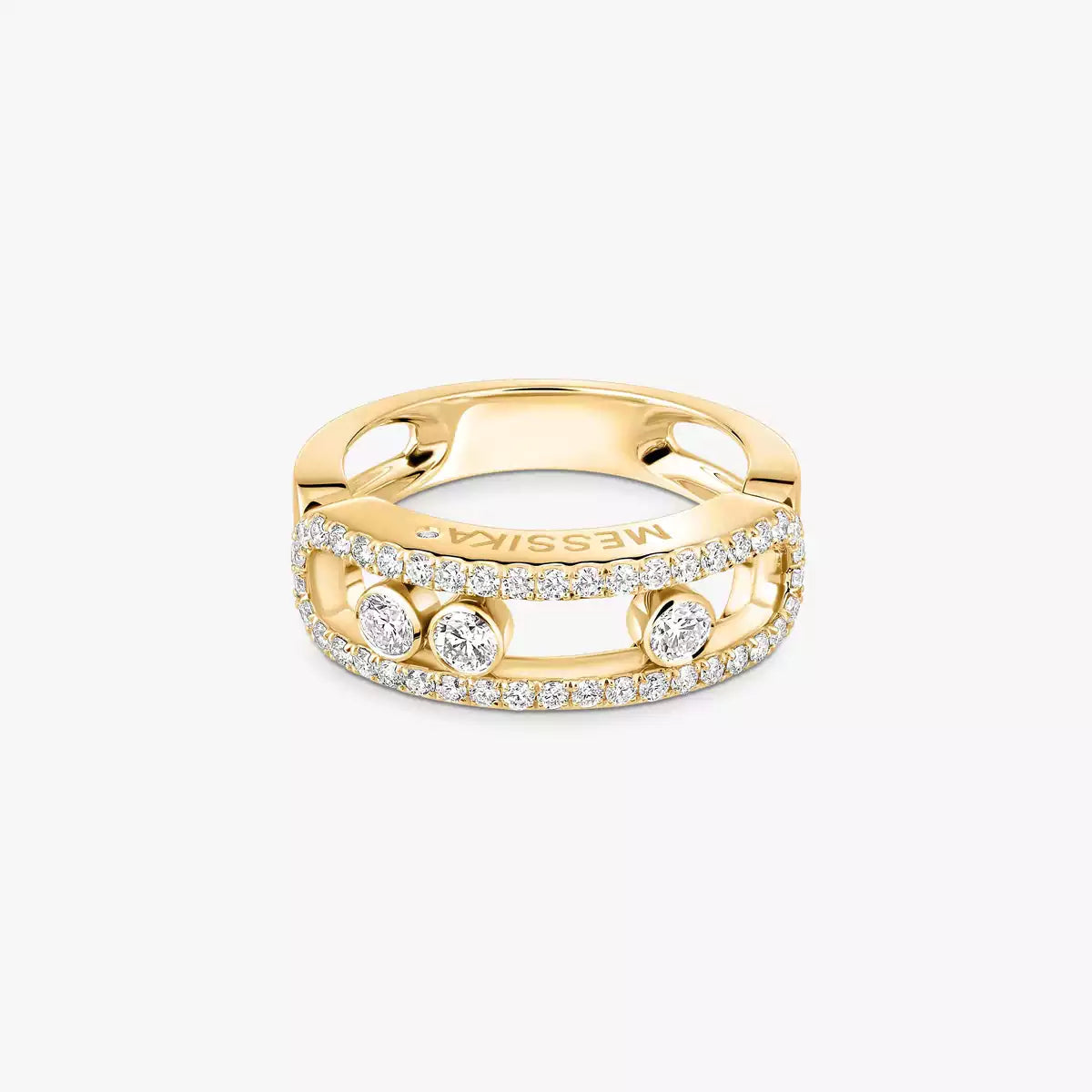 [Dawnora Jewelry] Move Gold Diamond Pave_ Ring