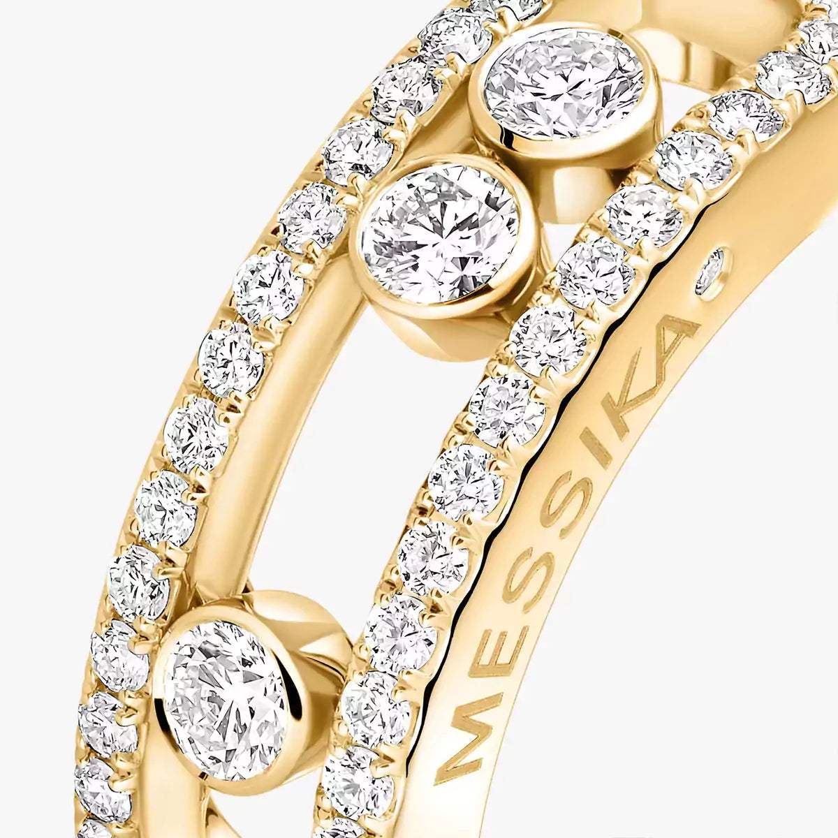 [Dawnora Jewelry] Move Gold Diamond Pave_ Ring