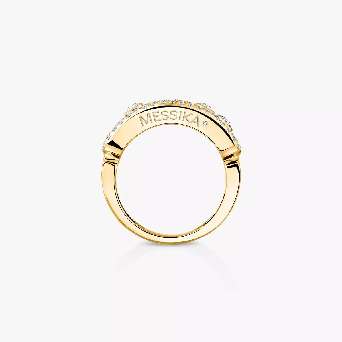 [Dawnora Jewelry] Move Gold Diamond Pave_ Ring