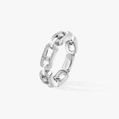 [Dawnora Jewelry]Move Link Pave_-Set Diamond Ring in Gold